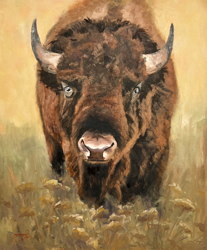 Heartbeat of the Prairie 24x20 $2600 at Hunter Wolff Gallery